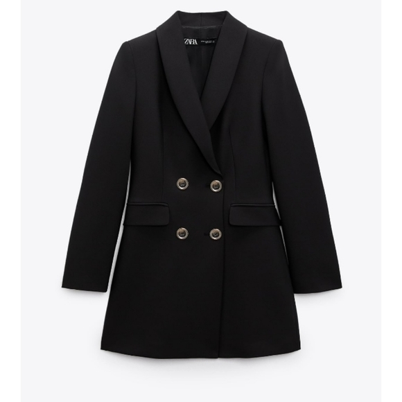 Zara double breasted long blazer - Picture 4 of 8
